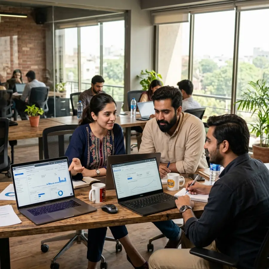 TwinkleTara team working on digital marketing